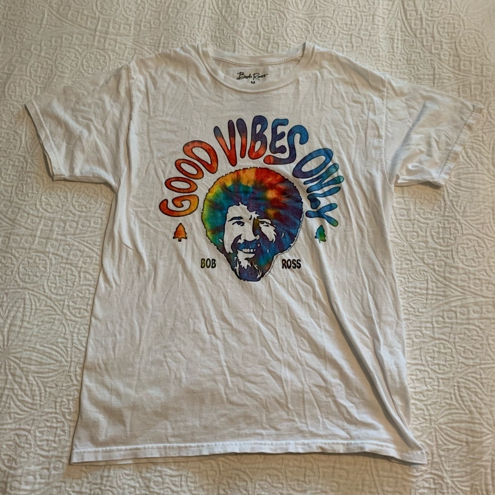 Good Vibes Only Bob Ross T-shirt